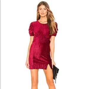 Revolve Red Velvet Mini Dress